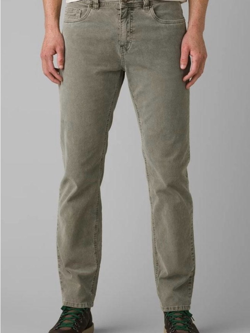 Men's Prana Corduroy Slim Fit Pants - Sage Green 32 X 34